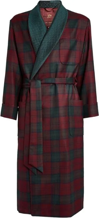Daniel Hanson Wool Tartan Robe