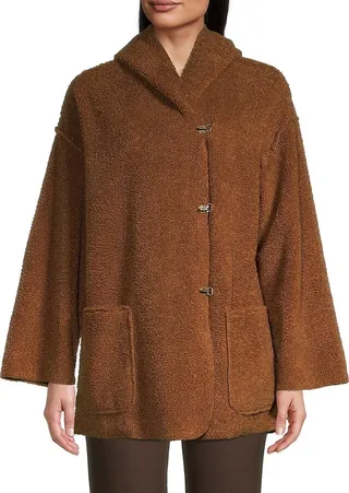 Faux Fur Hooded Teddy Coat