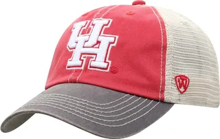 Men's Top of the World Red Houston Cougars Offroad Trucker Snapback Hat