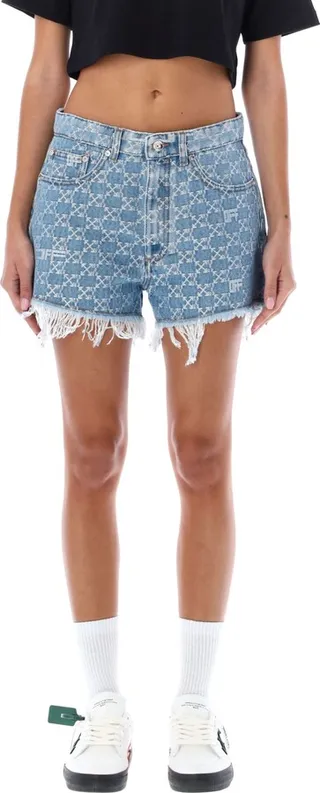 Monogram Denim Shorts
