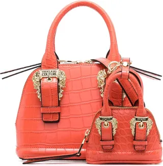 Crocodile-Embossed Tote Bag