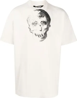 skull-print T-shirt
