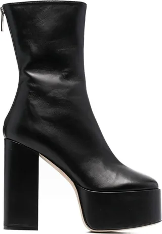 135mm Lexy leather platform boots