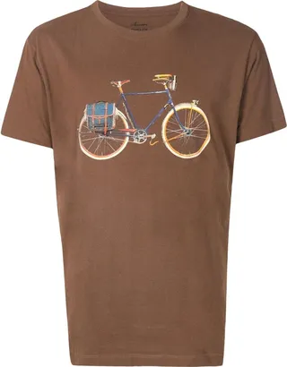 bicycle-print short-sleeve T-shirt