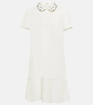 Crepe embellished minidress