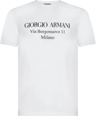 Giorgio Armani Logo Print Crewneck T-Shirt