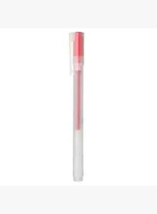 Gel Ink Cap Type Ballpoint Pen, 0.38 mm, Red