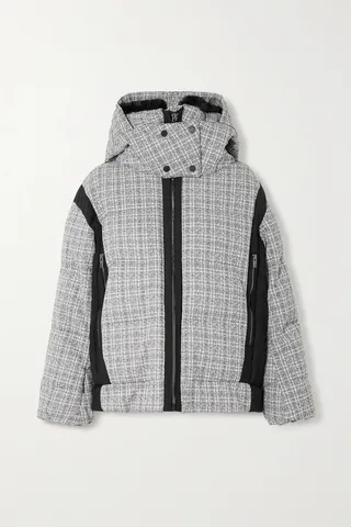 Fusalp - Dolores Faux Fur-trimmed Hooded Quilted Tweed Down Ski Jacket - Black