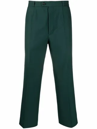 Cropped Straight-Leg Trousers