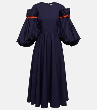 Enala cotton poplin midi dress