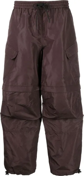 Drawstring-Ankles Straight-Leg Trousers