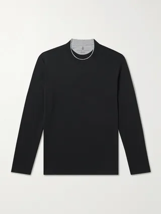 Layered Cotton-Jersey T-Shirt