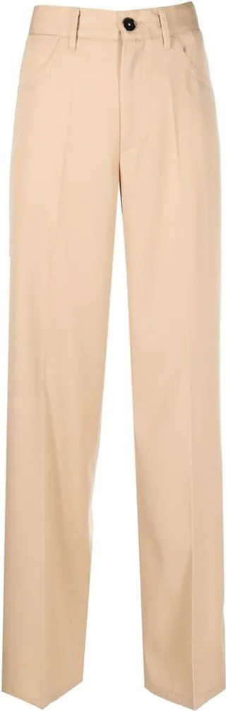 Straight-Leg Wool Trousers