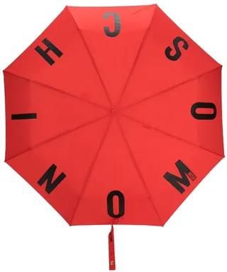 Logo-Print Panelled Umbrella