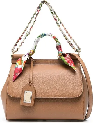 Brown Small Sicily Scarf Cross Body Bag