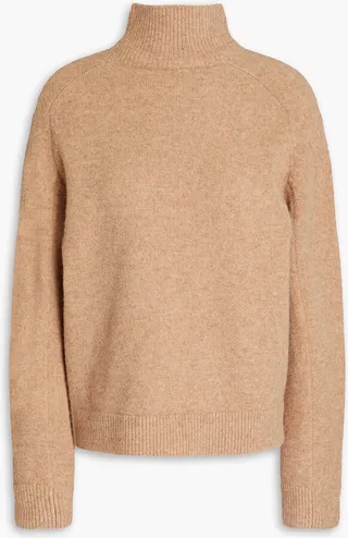 Mélange knitted turtleneck sweater