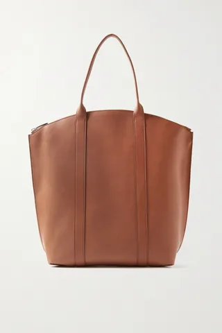 The Row - Dante Leather Tote - Brown