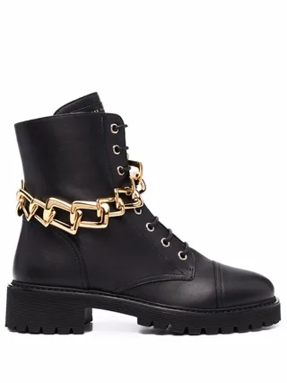 Lace-Up Leather Boots
