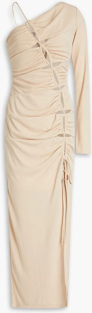 Phoebe one-sleeve cutout stretch-jersey midi dress