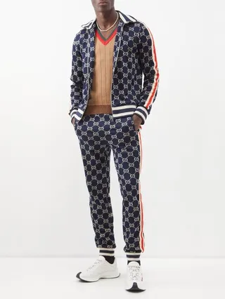 GG-jacquard Cotton-terry Track Pants
