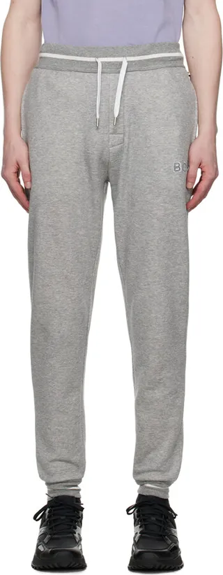 BOSS Gray Drawstring Sweatpants