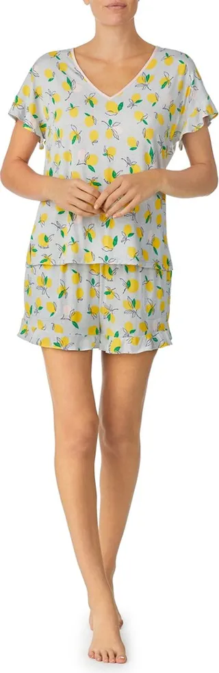 Print Boxer Knit Short Pajamas
