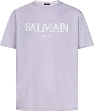 Balmain Logo Printed Crewneck T-Shirt