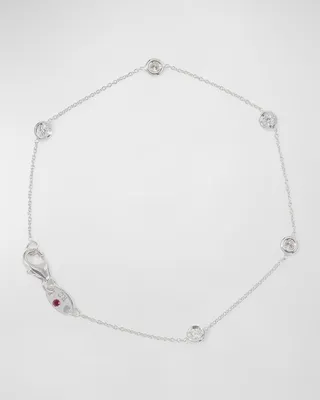 18k Gold 5-Diamond Station Bracelet