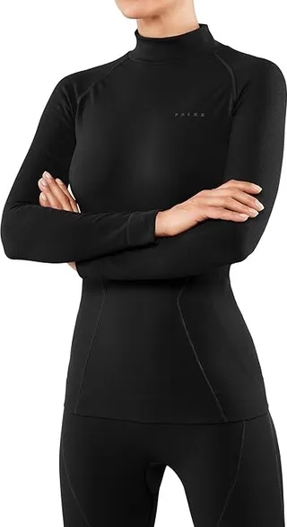 Falke ESS Sport Maximum Warm T-Neck (Black) Women's Clothing