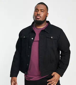 Another Influence Plus denim jacket in black