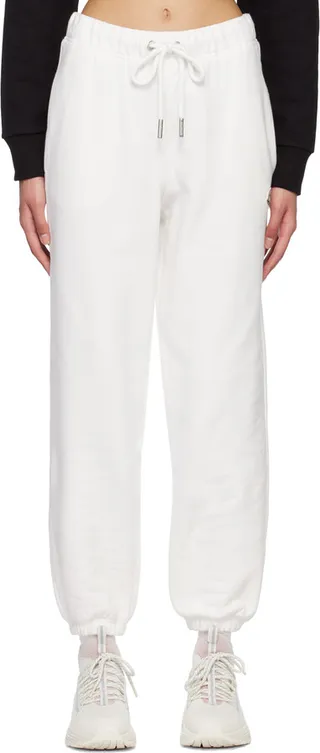 Moncler White Drawstring Lounge Pants