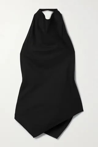 The Row - Bence Wool Halterneck Top - Black