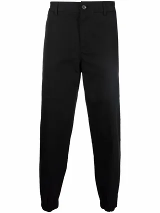 Tapered Stretch-Cotton Trousers