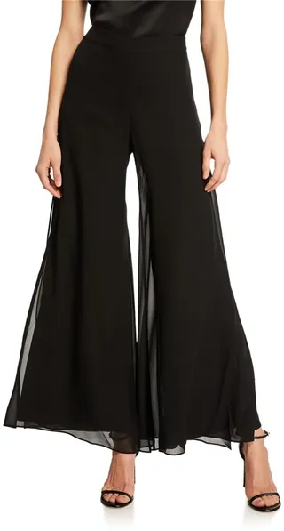 Georgette Wide-Leg Pants