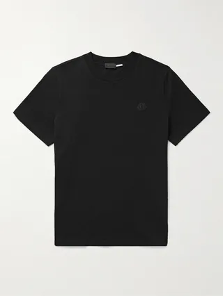 Logo-Appliquéd Printed Cotton-Jersey T-Shirt