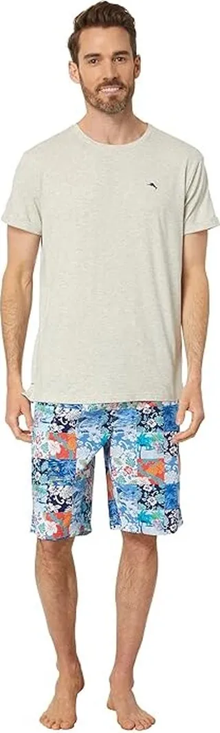 Tommy Bahama Woven Jam PJ Set (Tropical Patchwork) Men's Pajama Sets