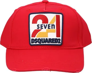 Dsquared2 Patch-Detailed Distressed Baseball Cap