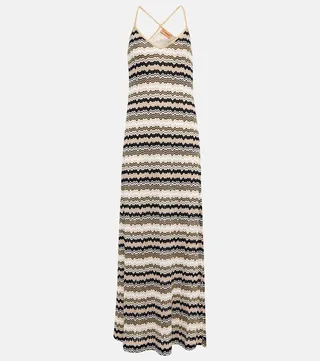 V-neck midi dress