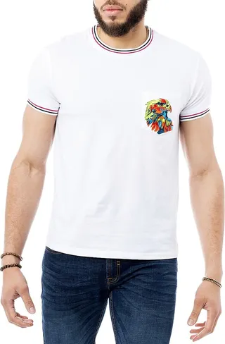 Embroidered Tipped Tee