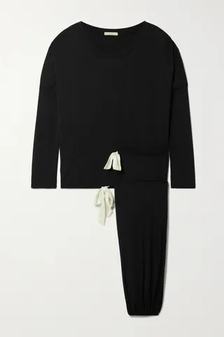Eberjey - Gisele Stretch-modal Pajama Set - Black