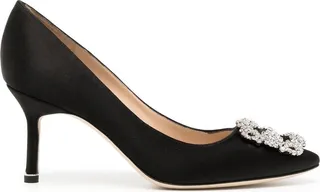 Hangisi crystal-buckle 70mm pumps