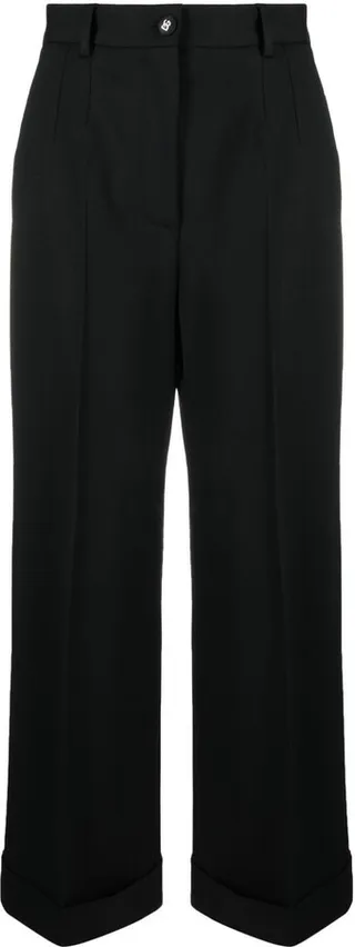 High-Waisted Cropped Trousers