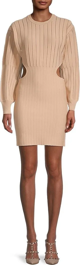 Cutout Knit Mini Dress