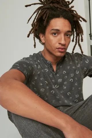 Venice Burnout Notch Neck Tee