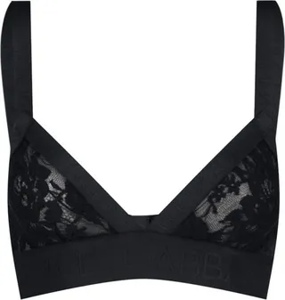 Dolce & Gabbana Logo Band Lace Triangle Bra