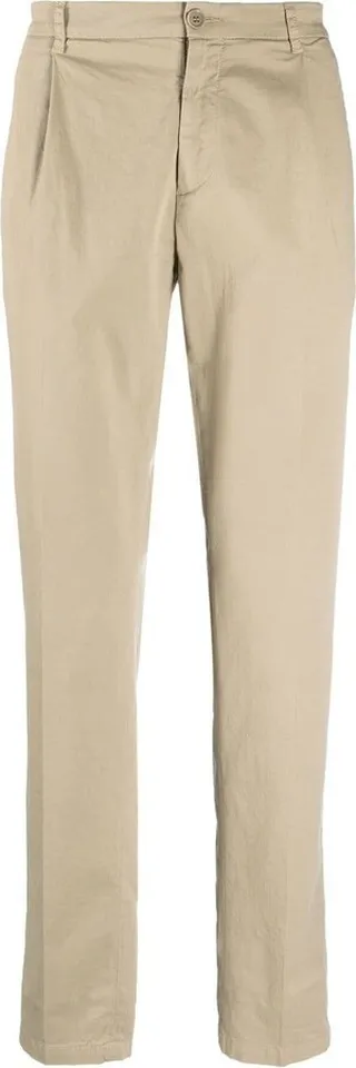Pleat-Detail Straight-Leg Trousers