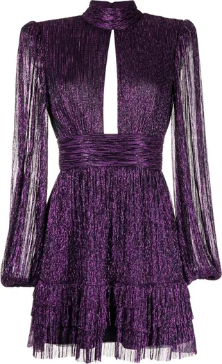 Leonie high-neck mini dress