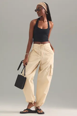 Beyond Yoga Spacedye Well Rounded Cropped Halter Tank Black