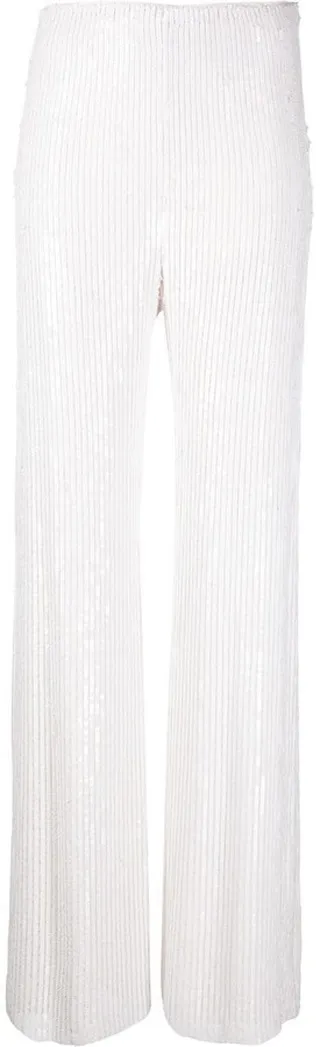 Sequinned Straight-Leg Trousers