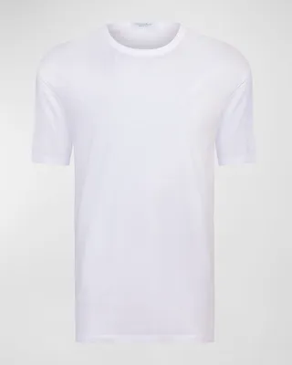 Men's Solid Cotton Crewneck T-Shirt